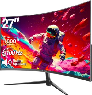 Gawfolk 27 Pollici 100Hz Curvo Gaming Monitor